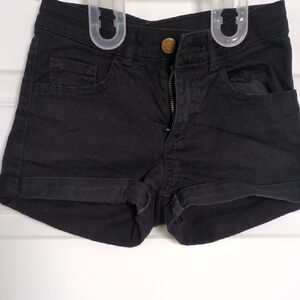 Black Denim Shorts